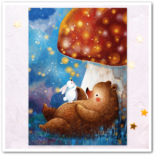 Миша и зайка. Гриб