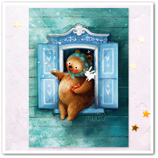 Миша и зайка. Оконце