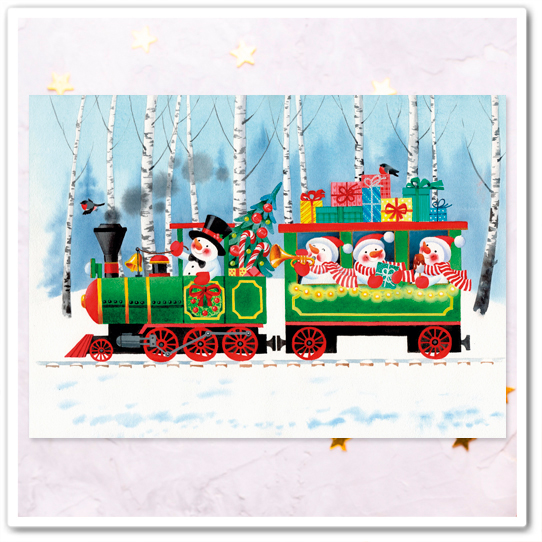 Снеговики. Поезд с подарками