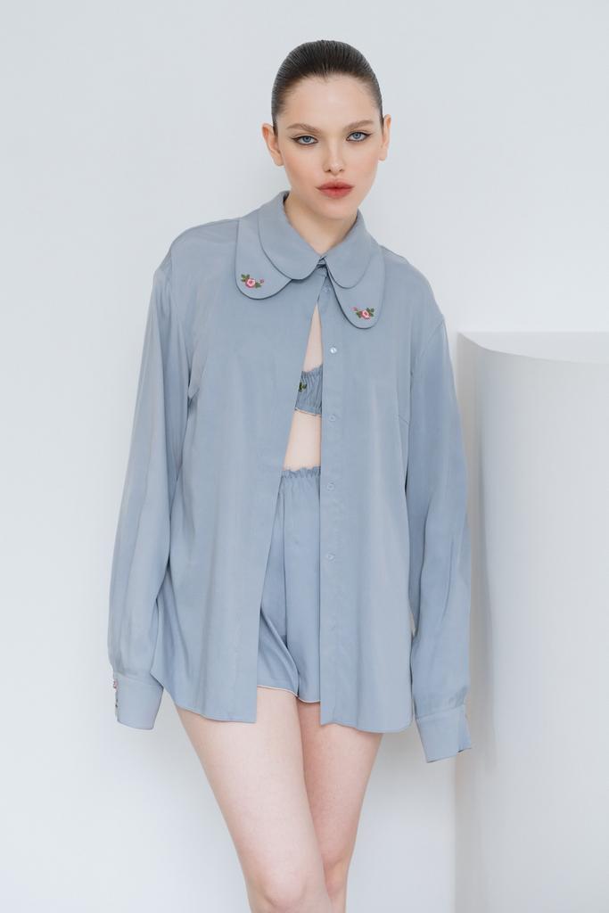 Блузка Rose Ivory blue