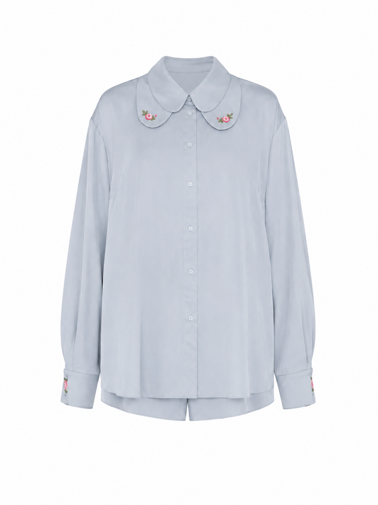 Блузка Rose Ivory blue