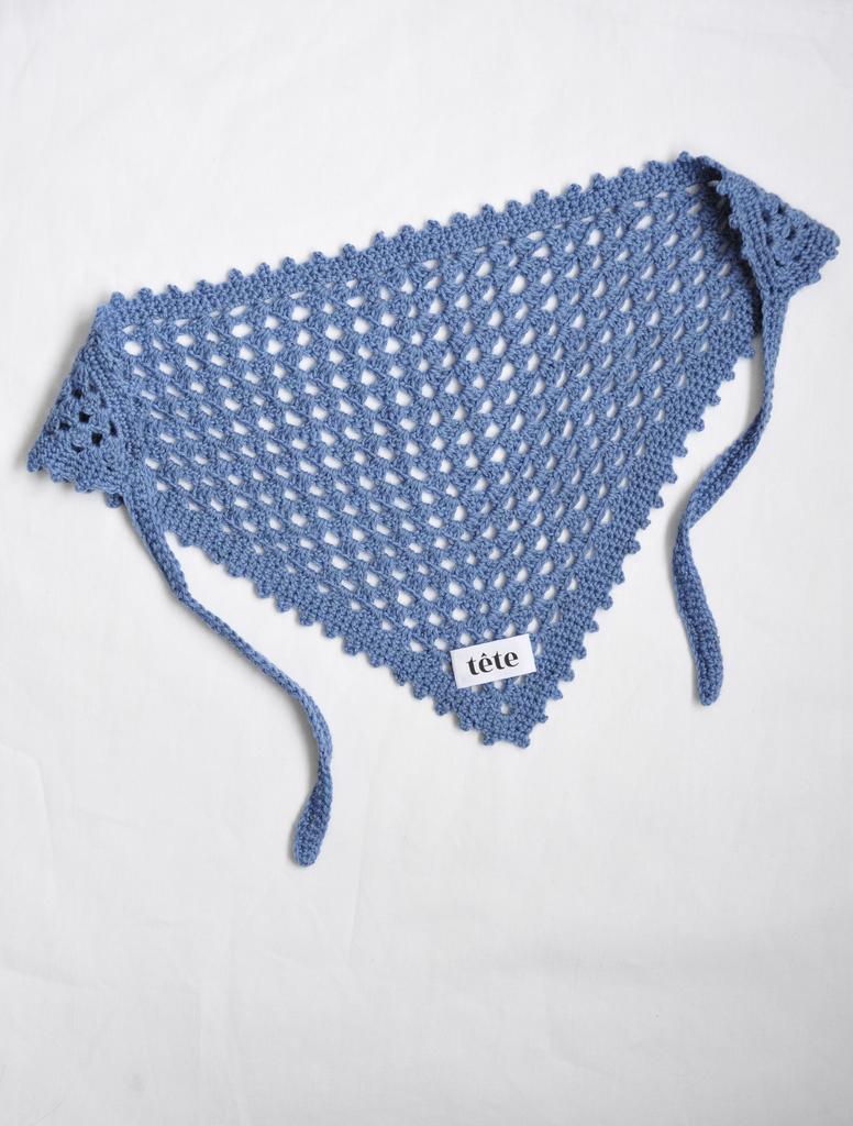 Косынка синий (мериносовая шерсть)