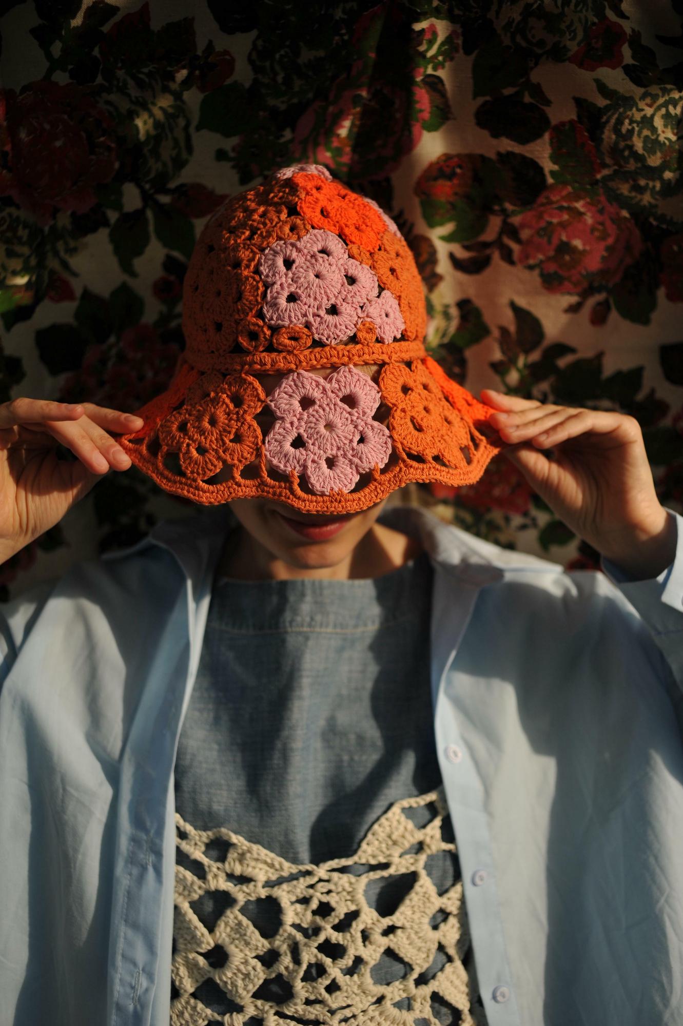 Панама из цветов (хлопок)