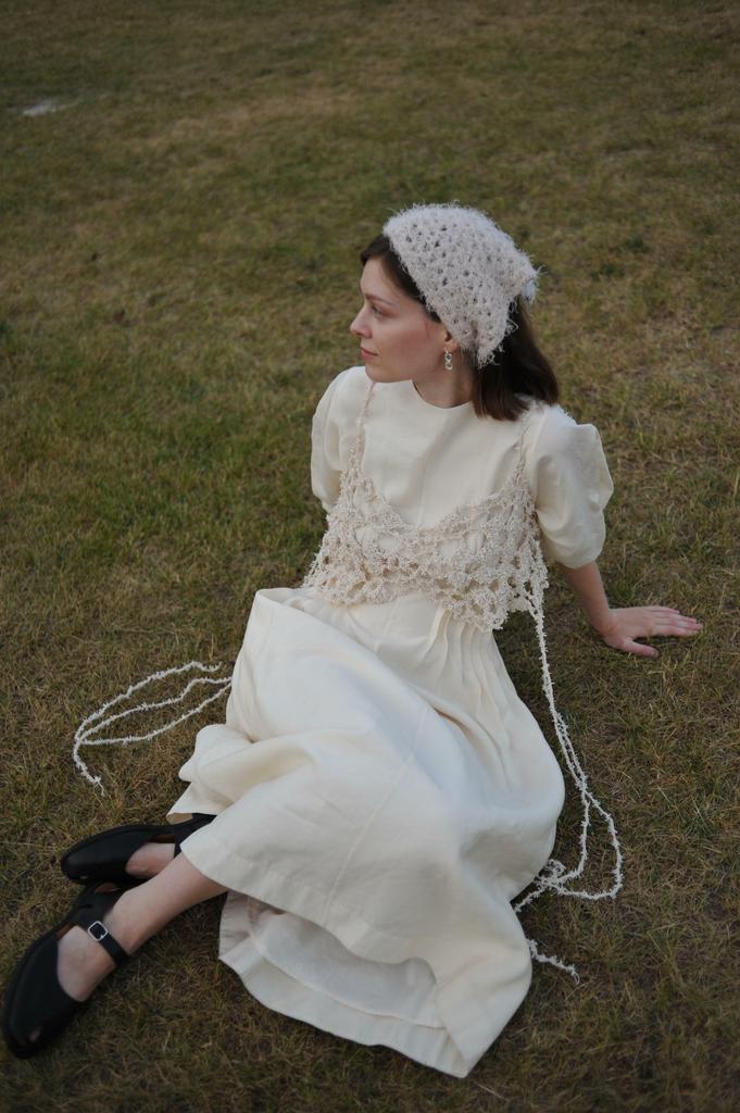 Топ-корсет фактурный экрю