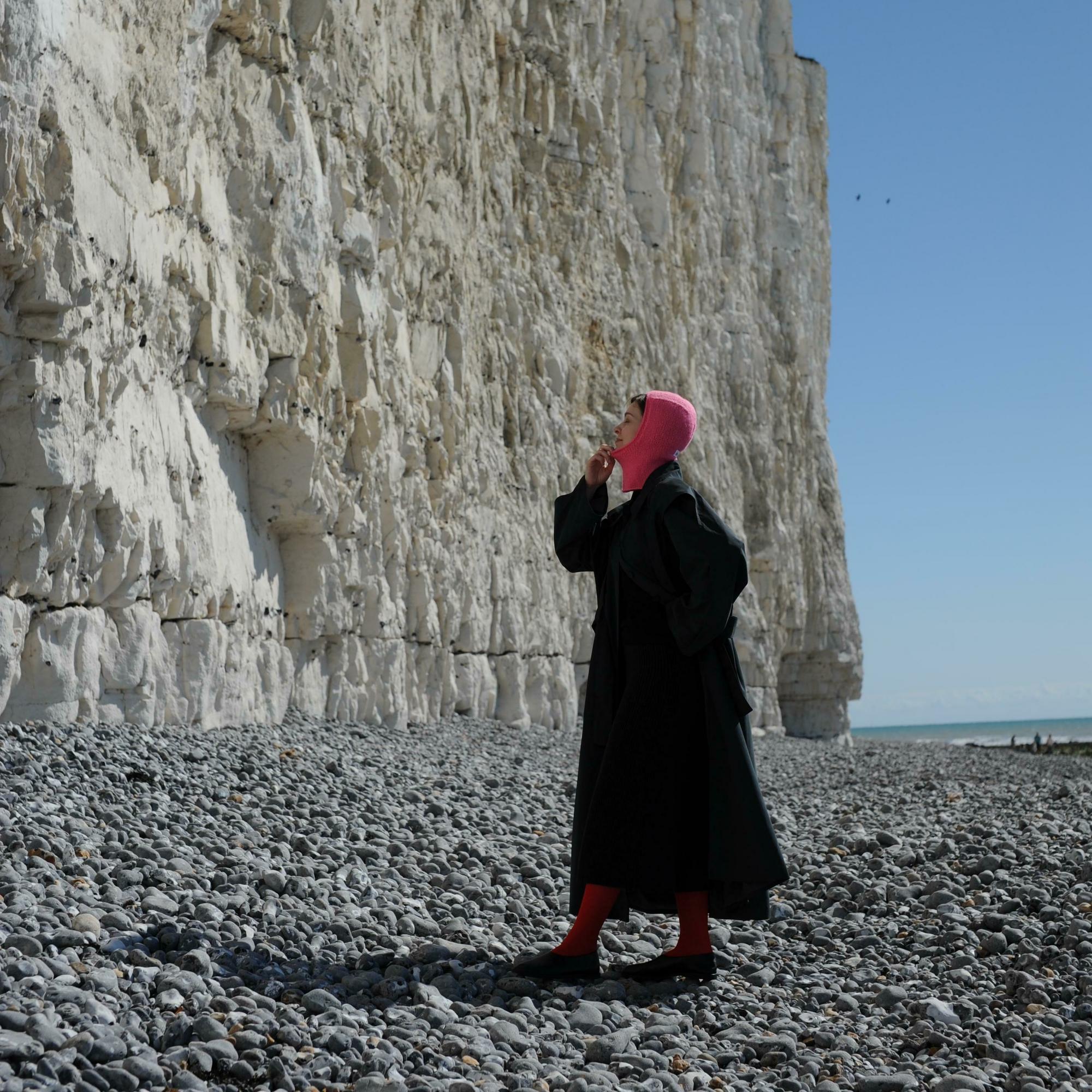 Капор розовый