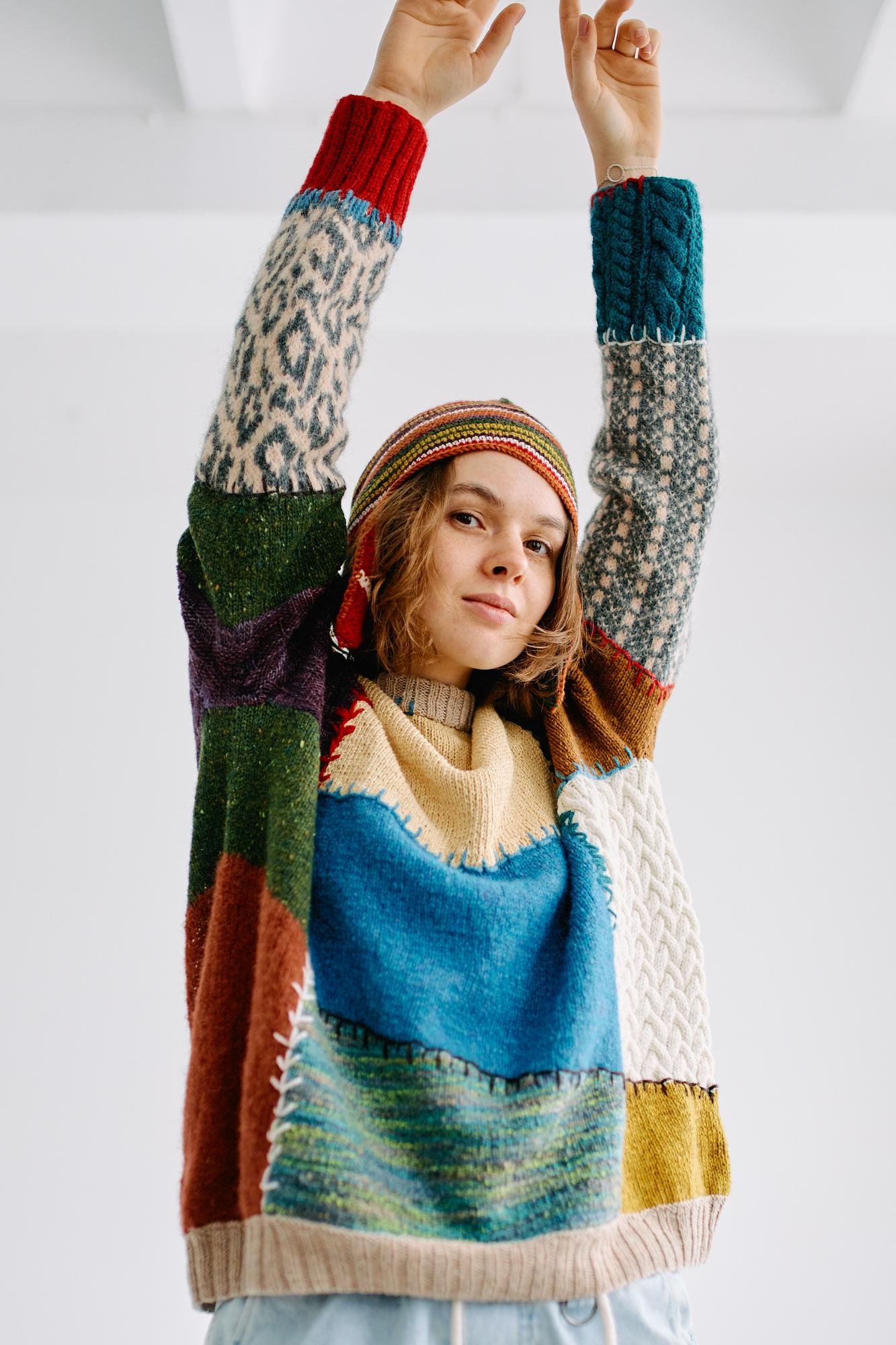 pdf описание свитера "ВИТРАЖИ"