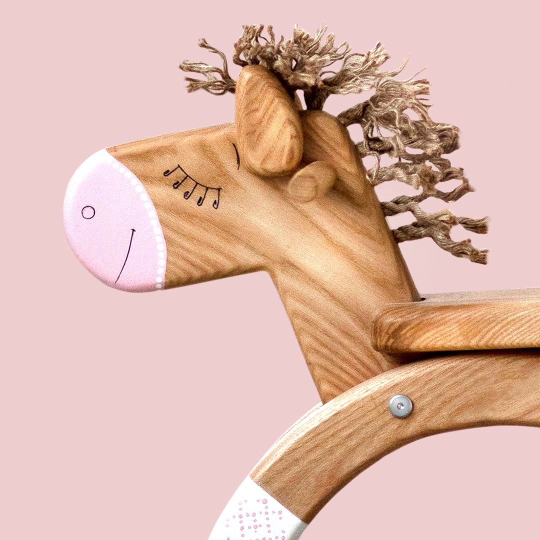 Лошадка-качалка Розовая