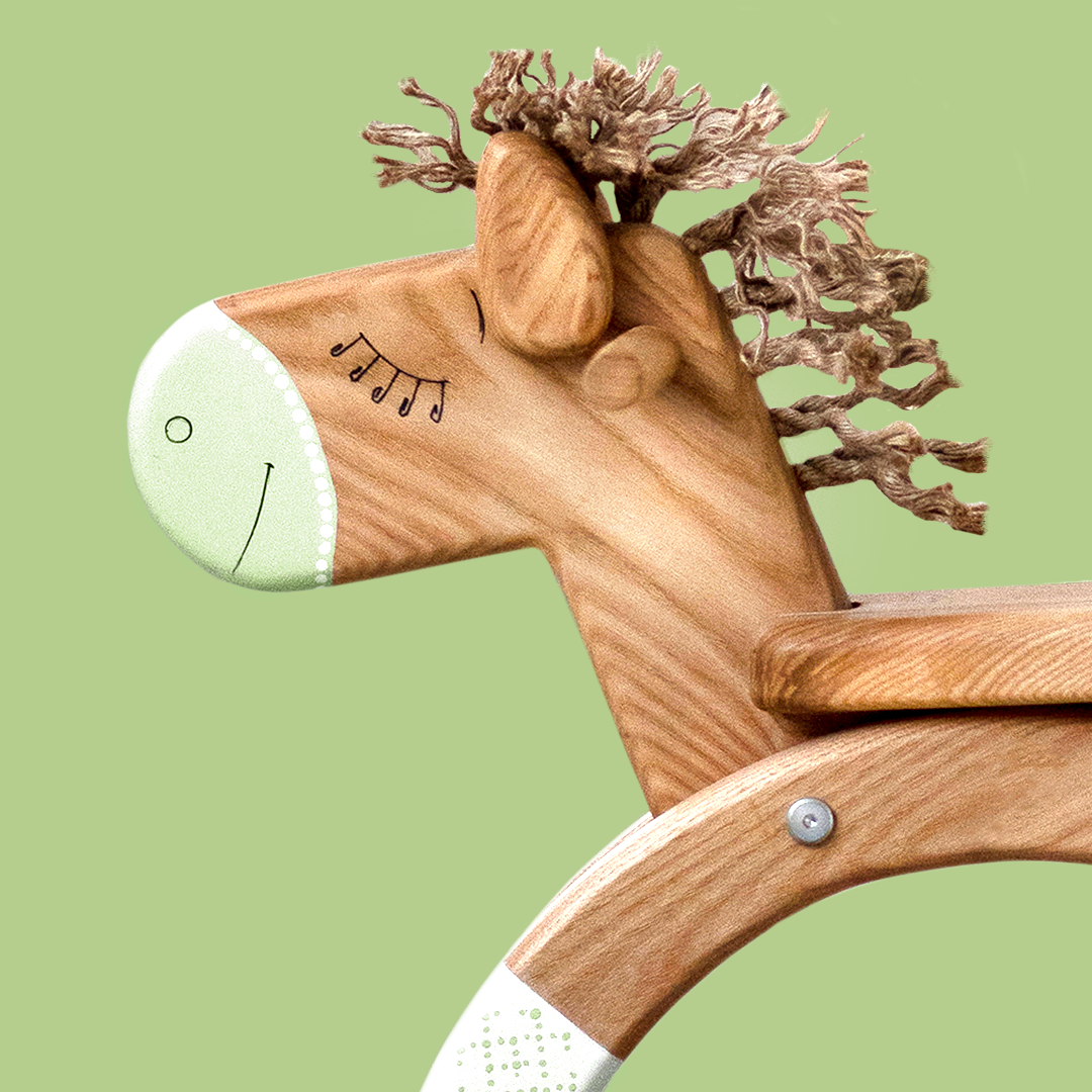 Лошадка-качалка Зеленая