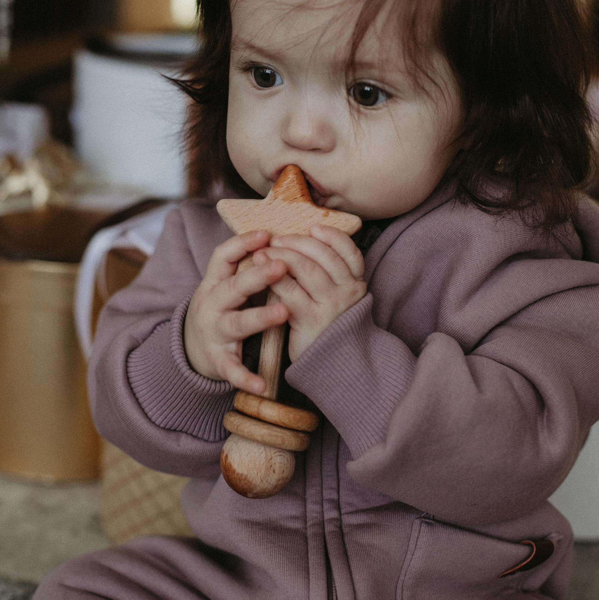 Погремушка деревянная грызунок