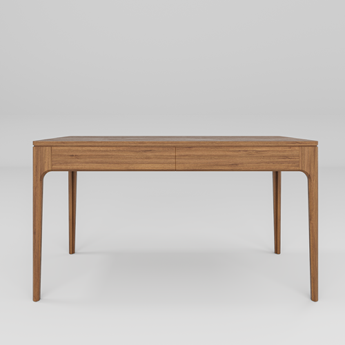 Письменный стол из массива дерева ( натуральный дуб) HUGO c 2-я ящиками