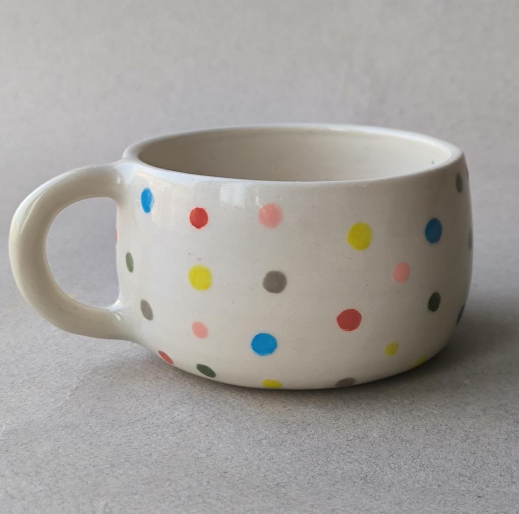Кружка с лисенком в горошек
