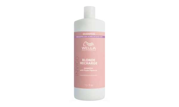 Wella Professional Invigo Blonde Recharge Шампунь-нейтрализатор желтизны для холодных светлых оттенков 1000 мл