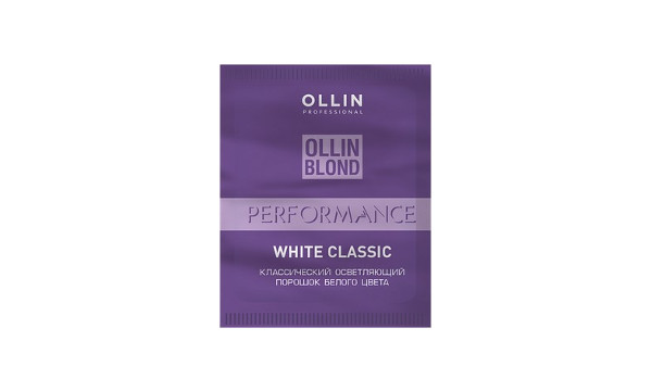 Ollin Performance White Classic Осветляющий порошок белого цвета 30 г