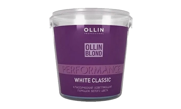 Ollin Performance White Classic Осветляющий порошок белого цвета 500 г