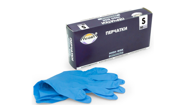 Aviora Перчатки нитриловые High Risk размер S 50 шт