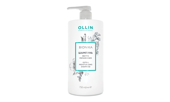 Ollin BioNika Extra Moisturizing Шампунь «Экстра увлажнение» 750 мл