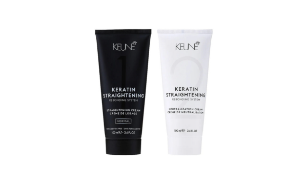 Keune Pack Keratin Straight Normal Выпрямляющий нейтрализующий крем Нормальный 2 x 100 мл