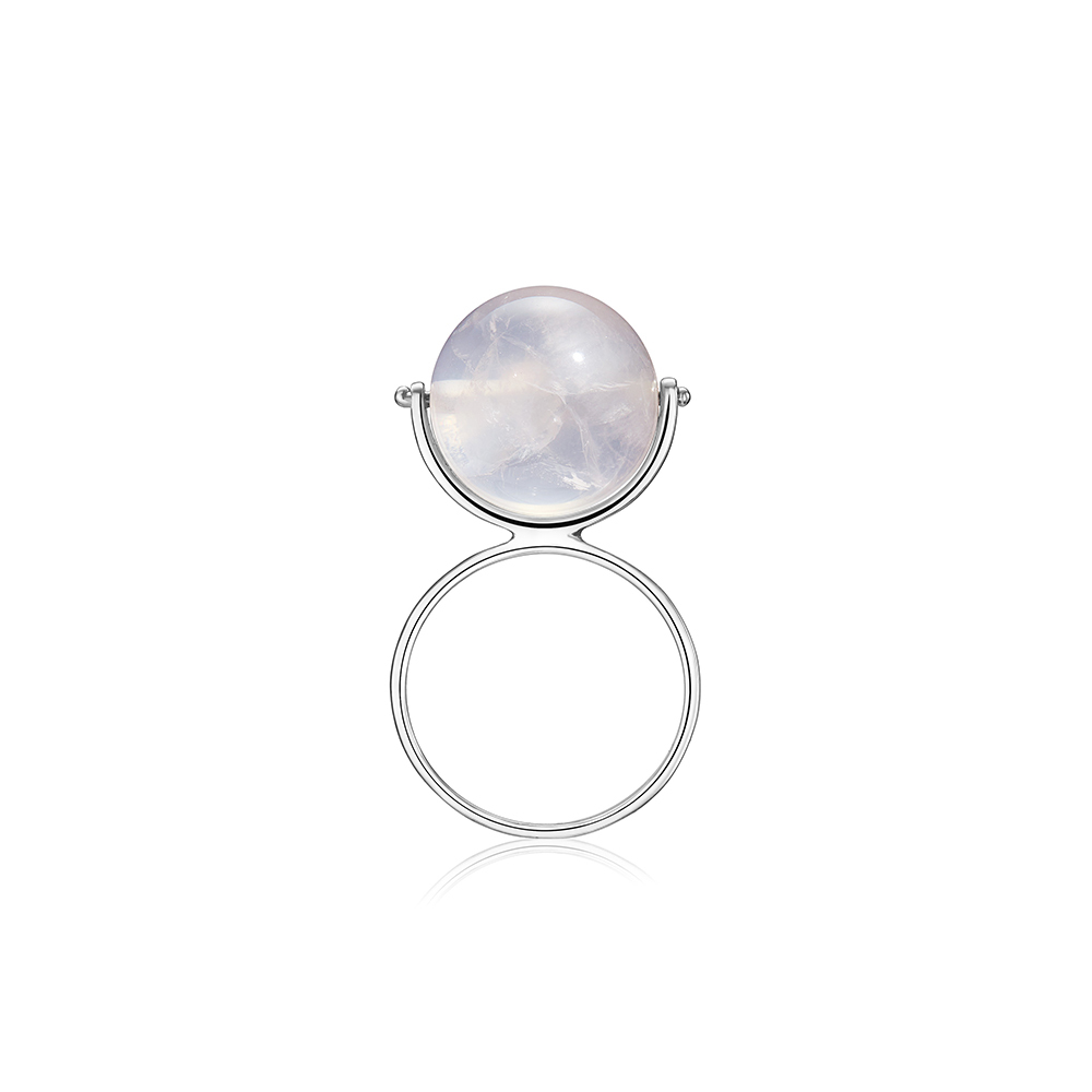 кольцо Earth rose quartz -ПОД ЗАКАЗ-