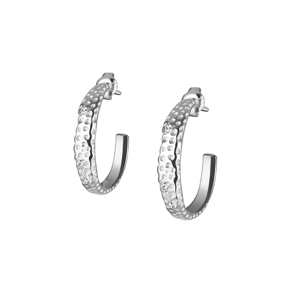 серьга-хуп Universum с камнями