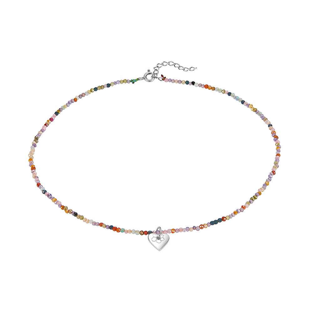 чокер с подвеской-сердцем Forget Me Not разноцветный