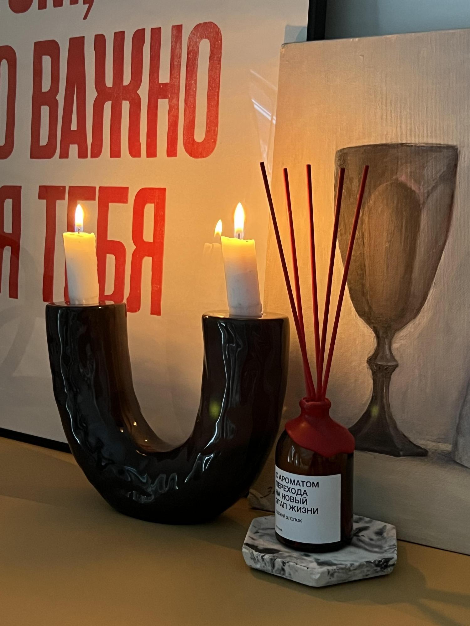Подсвечник "Черный уголь" №1
