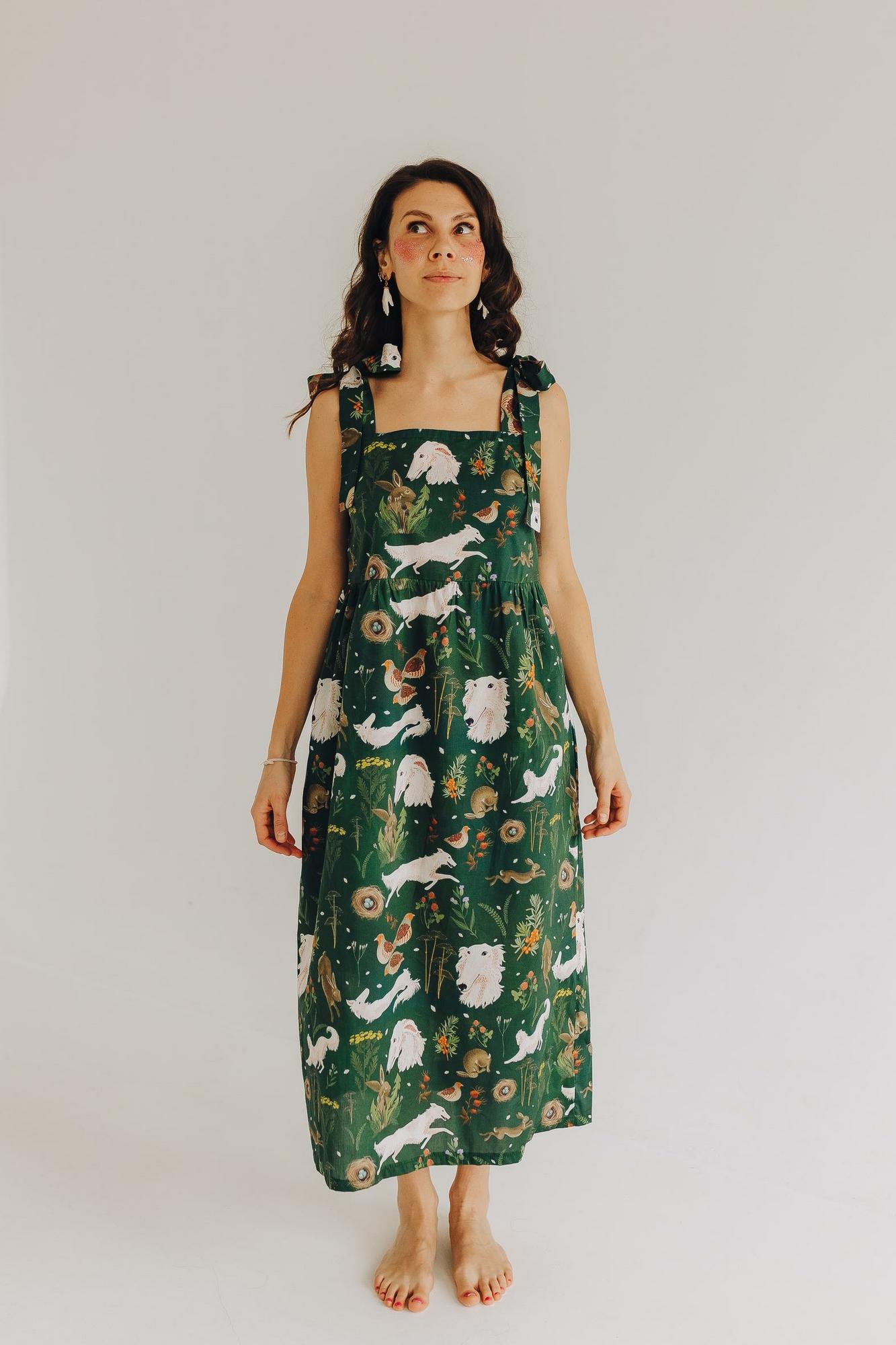 Сарафан Чибис - Принт Прогулка