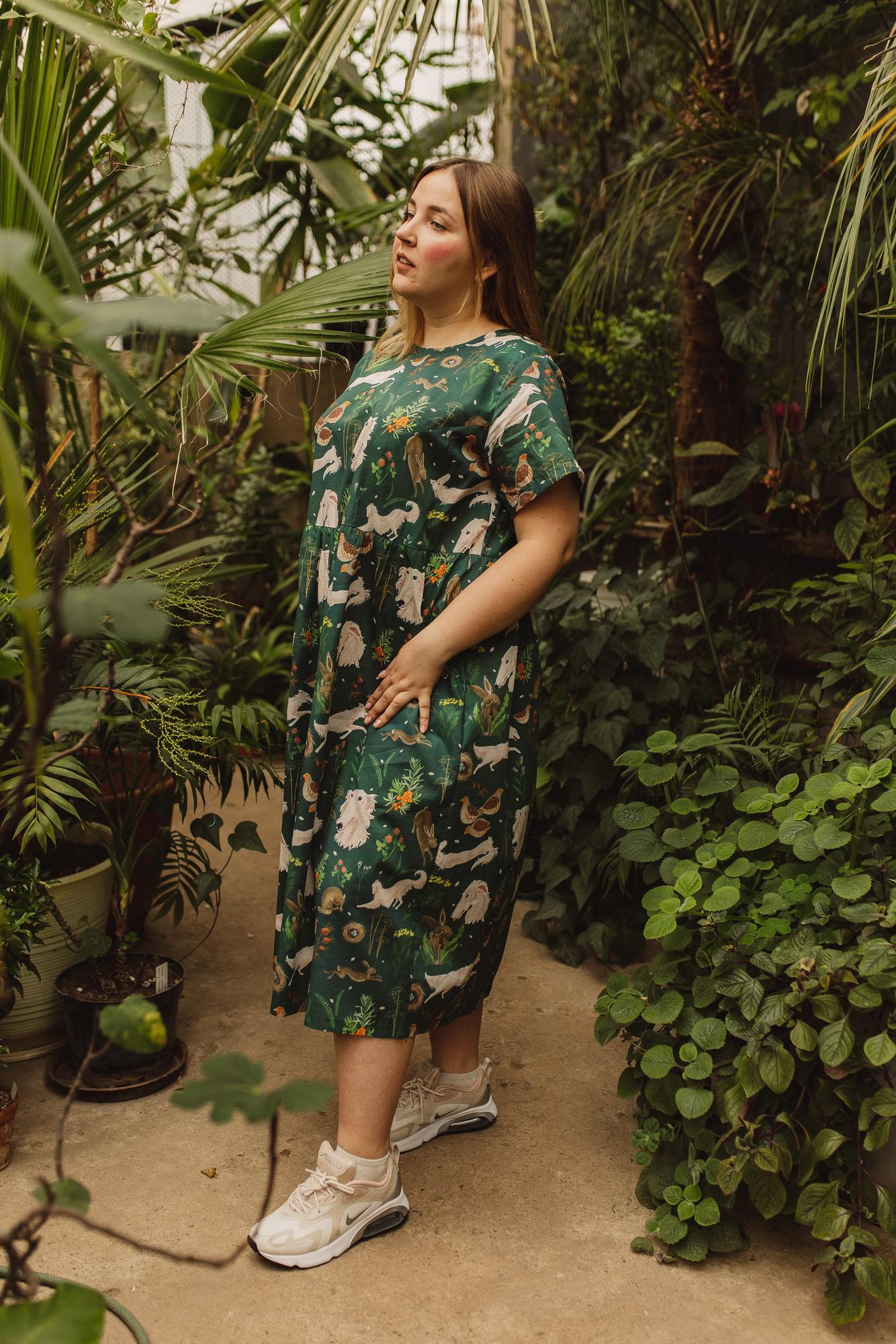 Платье Чайка - Принт Прогулка