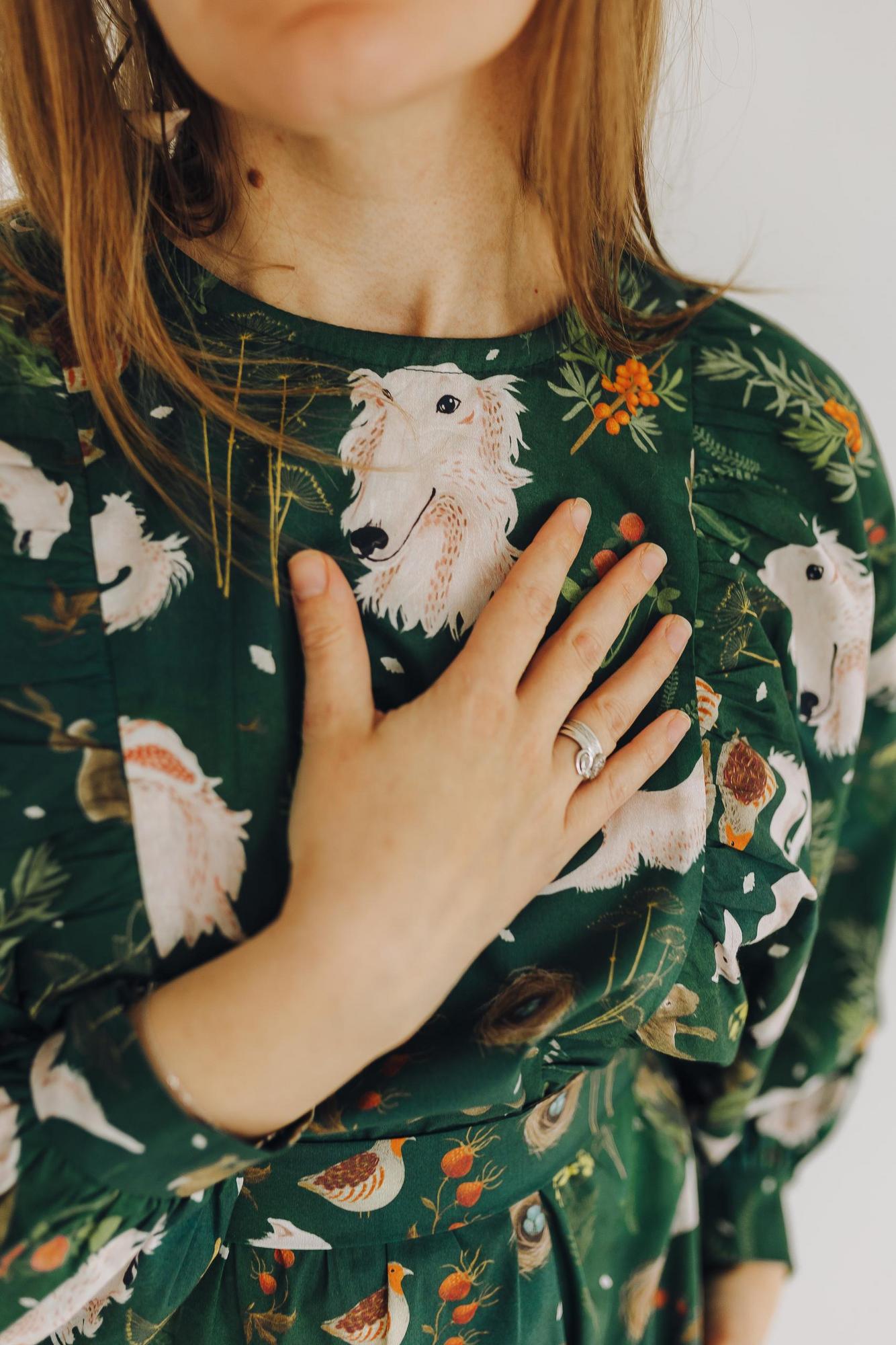 Платье Пава - Принт Прогулка