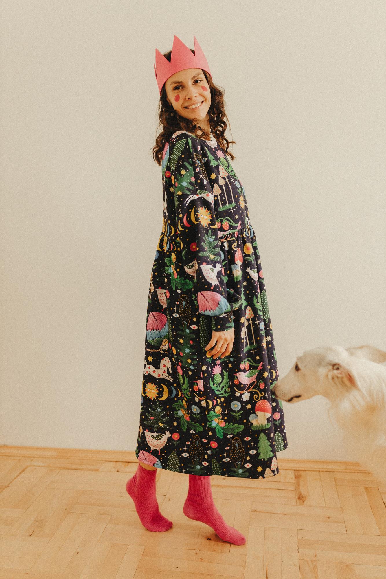 Платье Ласточка - Принт Сказка