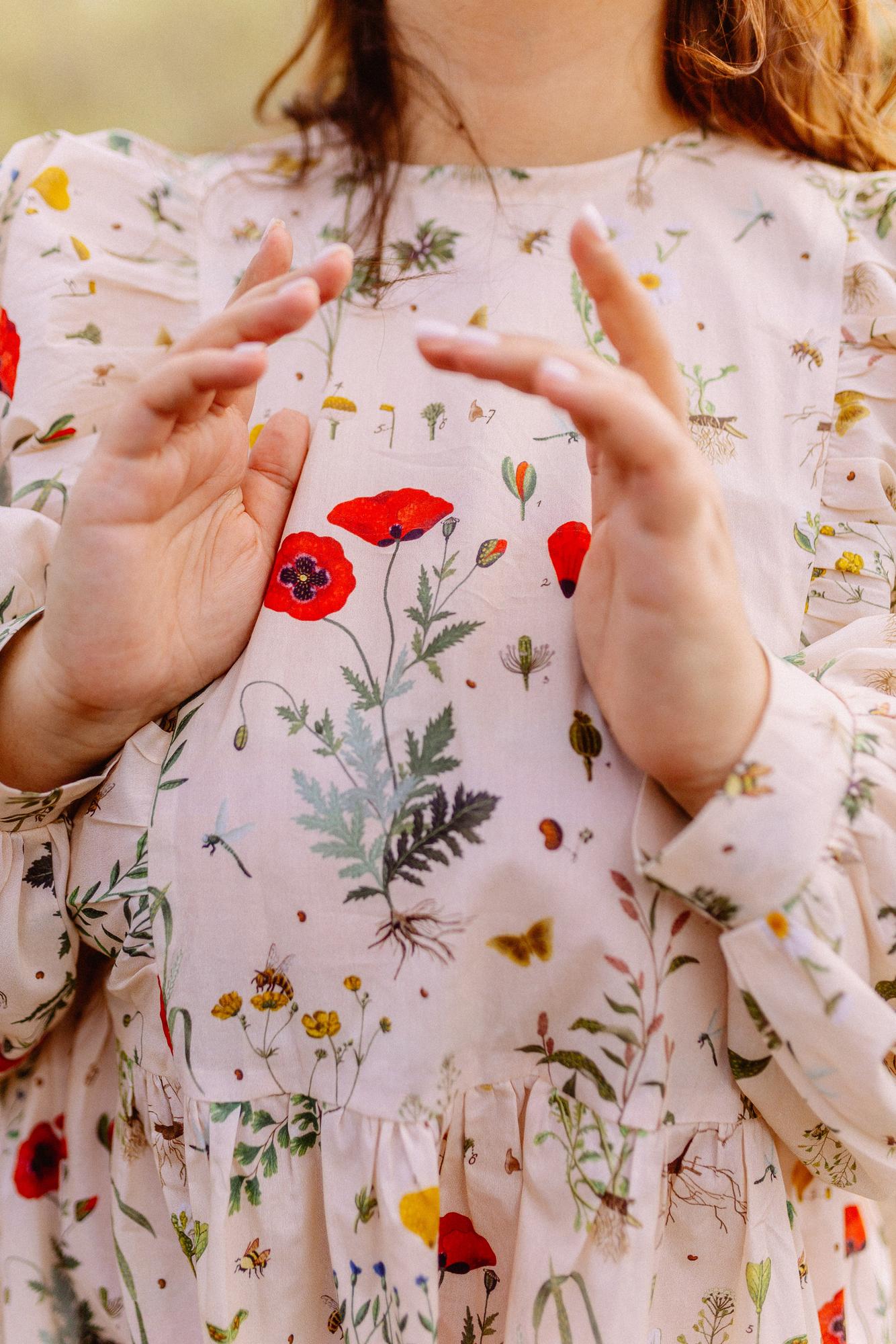 Платье Пава - Принт Ботаника