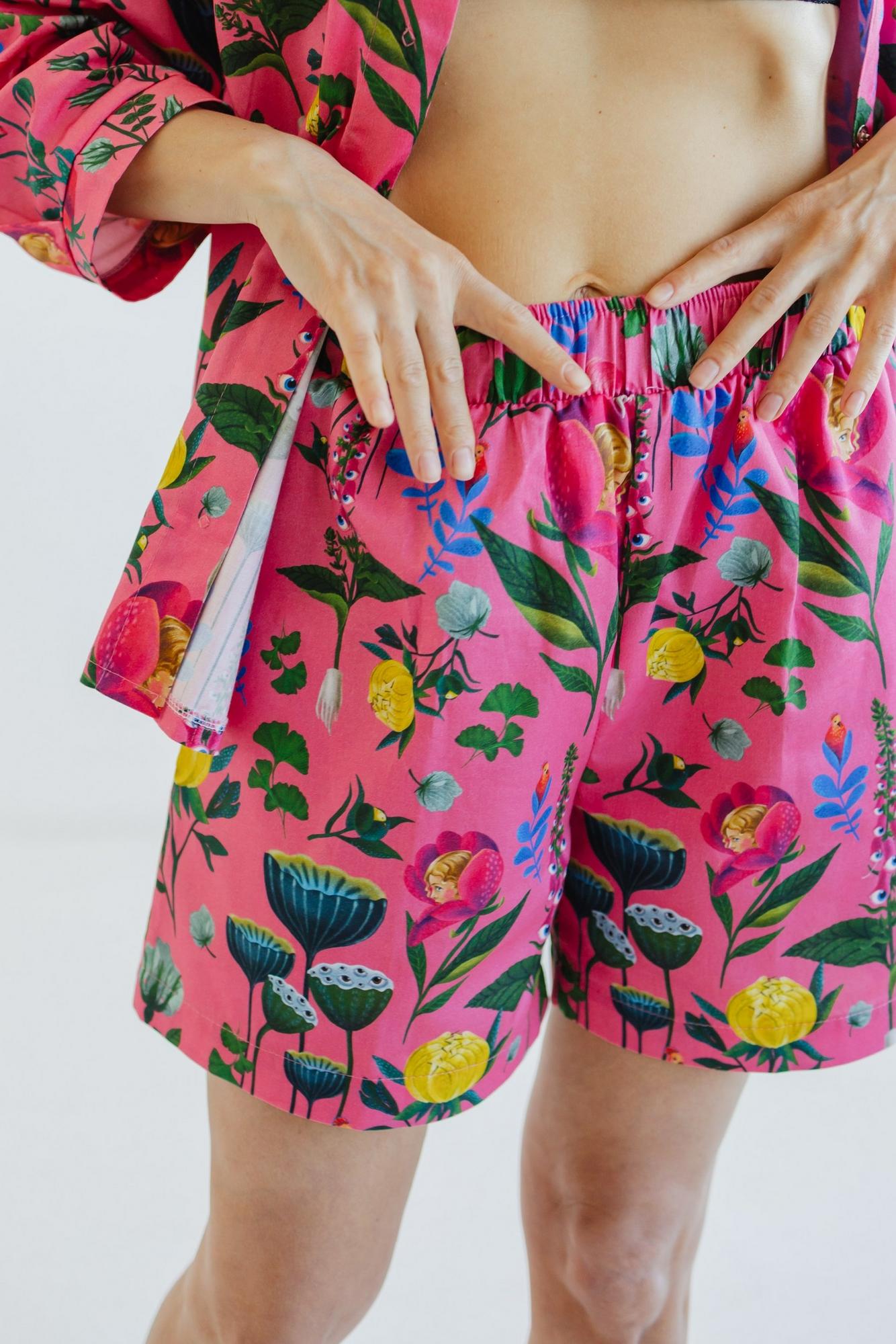 Костюм C Шортами - Принт Расцвет
