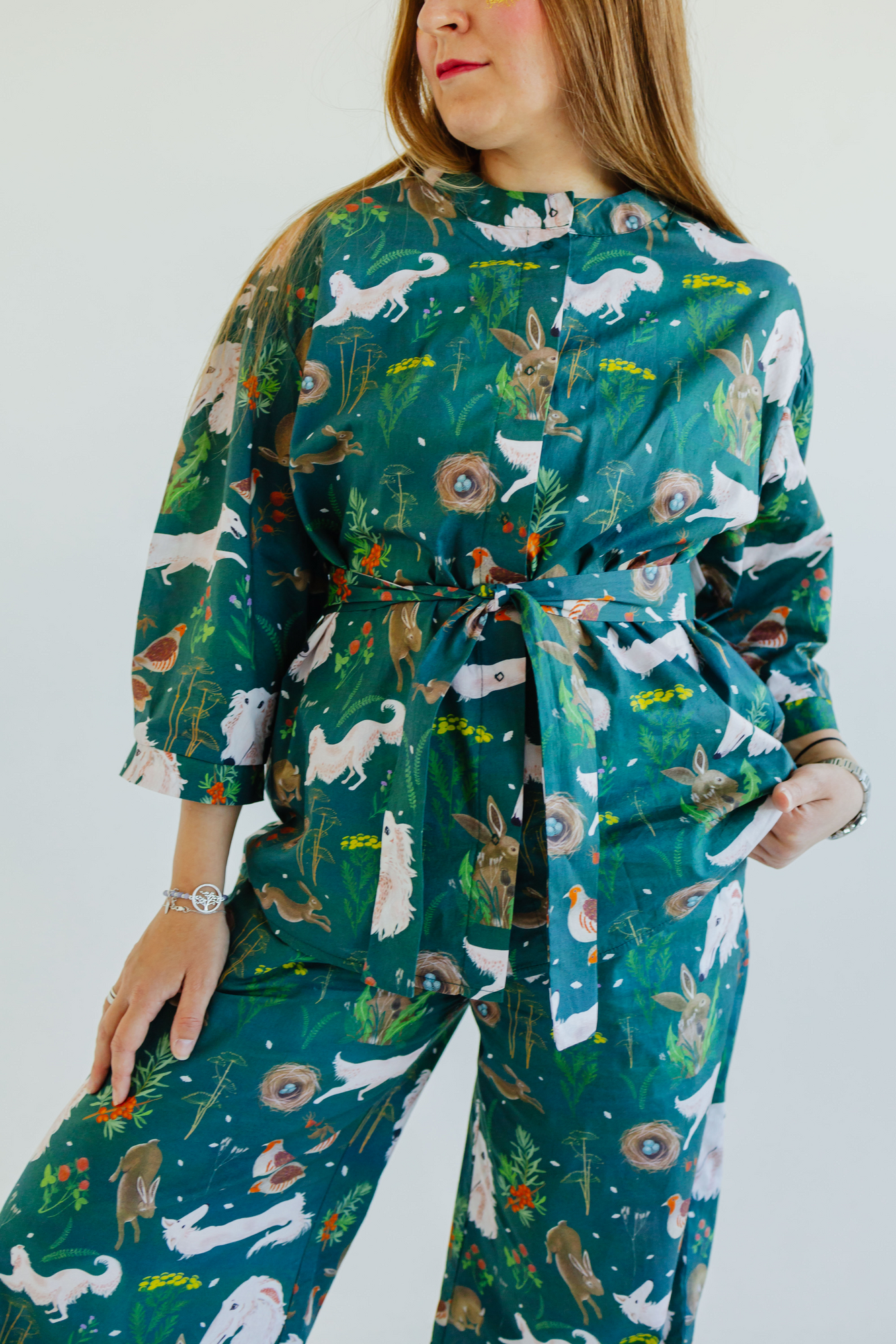 Костюм С Брюками - Принт Прогулка