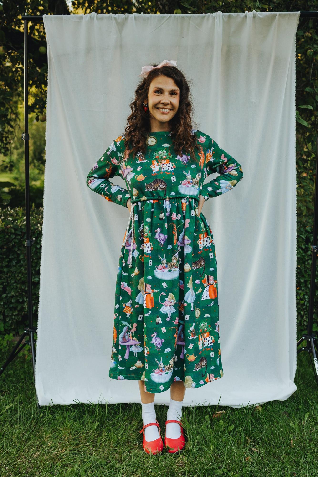 Платье Голубка - Принт Алиса