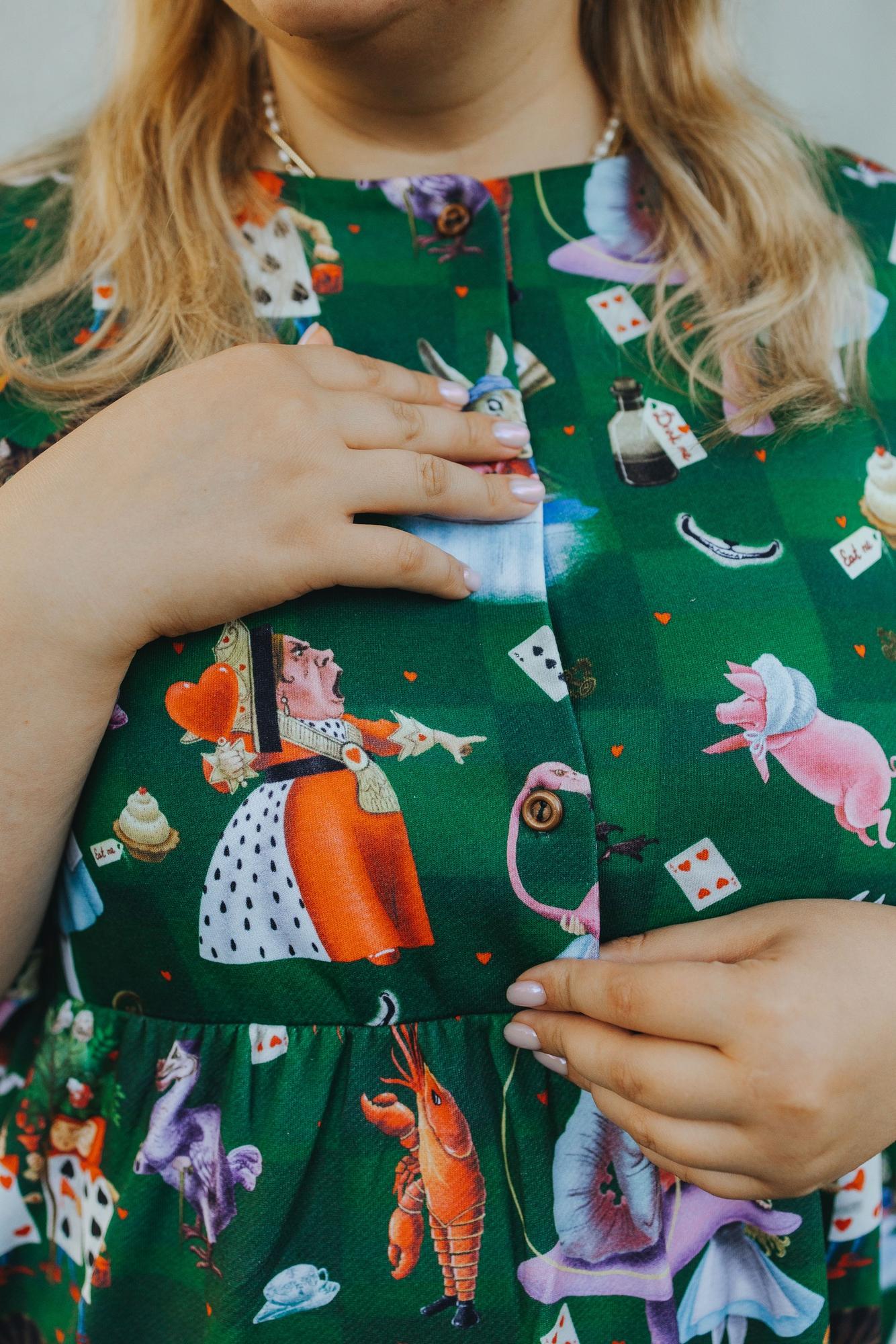 Платье Курочка - Принт Алиса