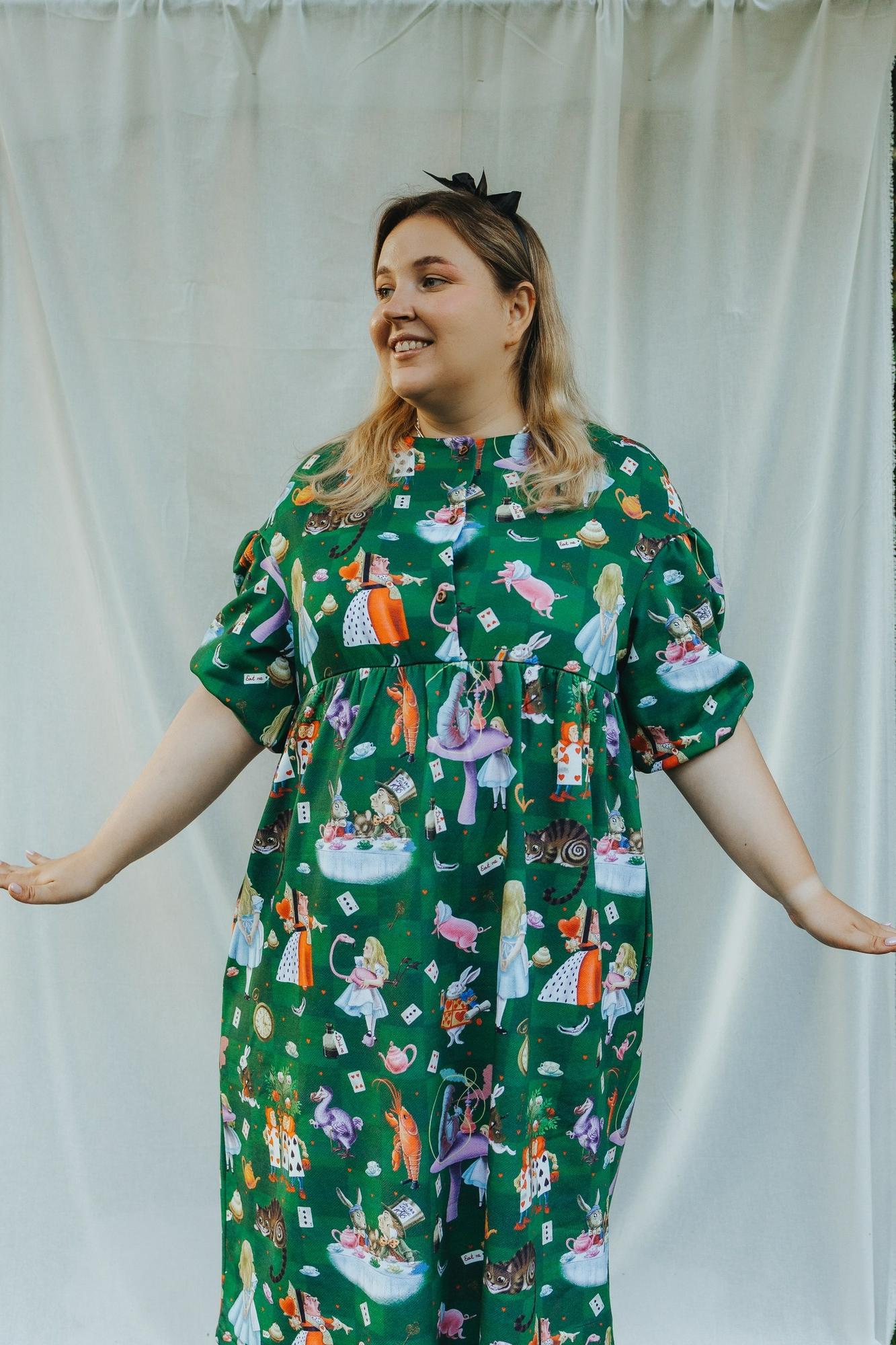 Платье Курочка - Принт Алиса