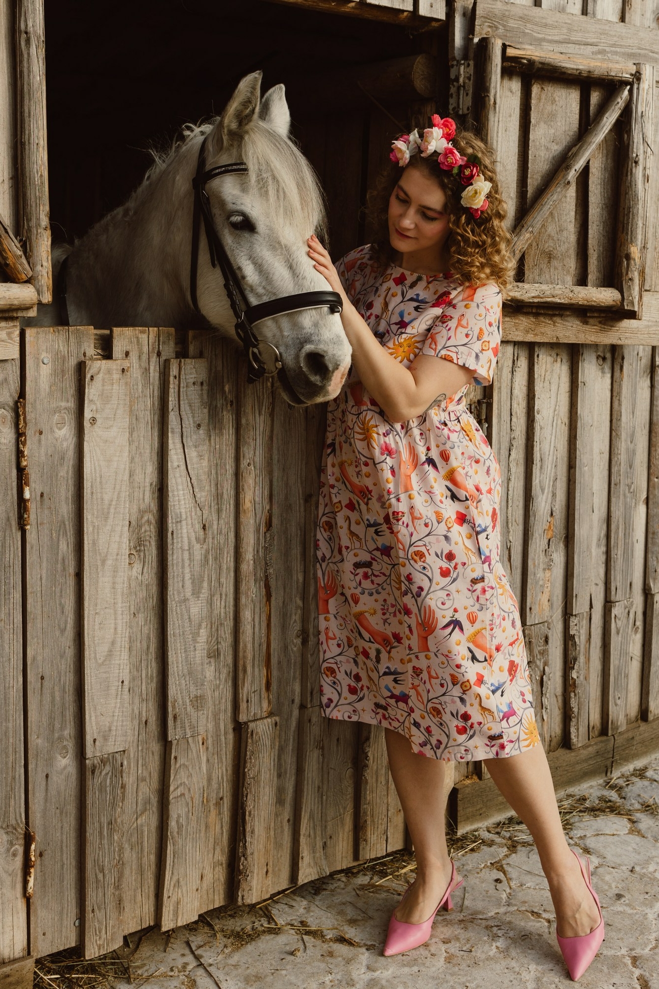 Платье Чайка - Принт Мечта