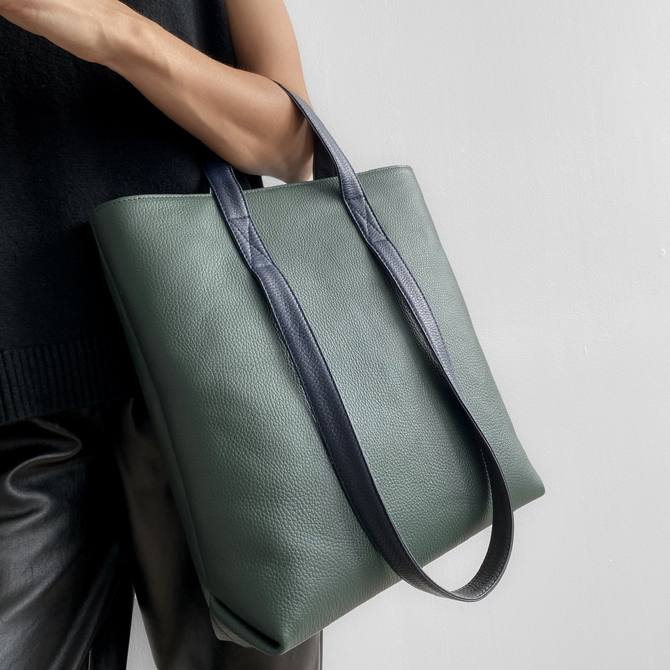 СУМКА LAURABAG  (ТЕМНО-ЗЕЛЕНЫЙ-ТЕМНО-СИНИЙ)