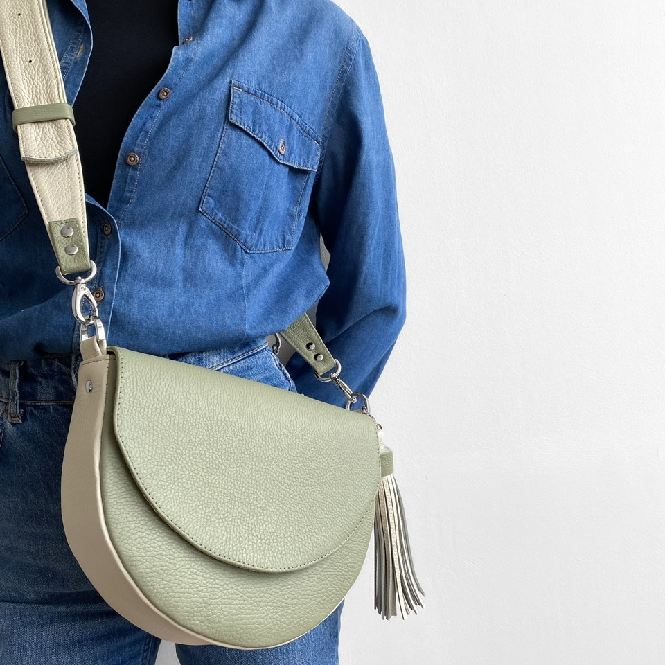 СУМКА JUDYBAG (ФИСТАШКА-МОЛОЧНЫЙ)