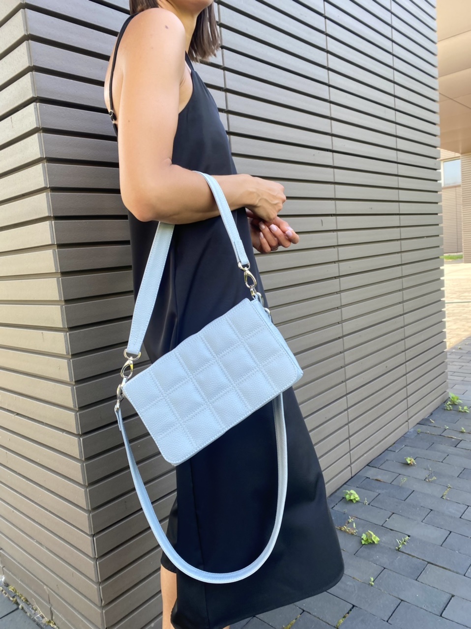 СУМКА REBECCABAG MINI (СЕРО-ГОЛУБАЯ)