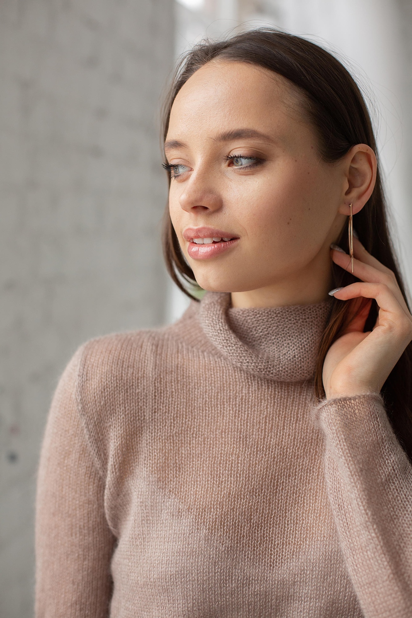 Водолазка мохеровая с горлом капучино