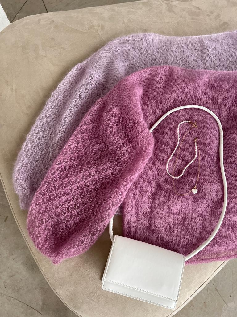 Свитер "Ажур" чайная роза