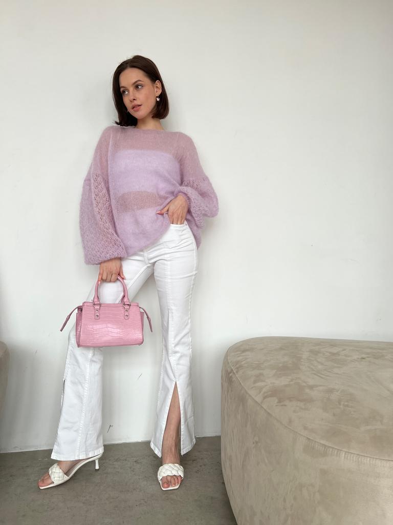 Свитер "Ажур" лаванда