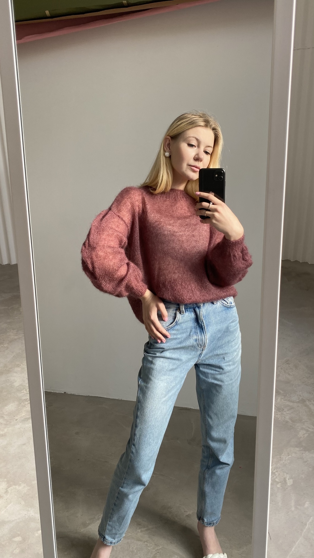 Свитер "Невесомость" пыльная брусника