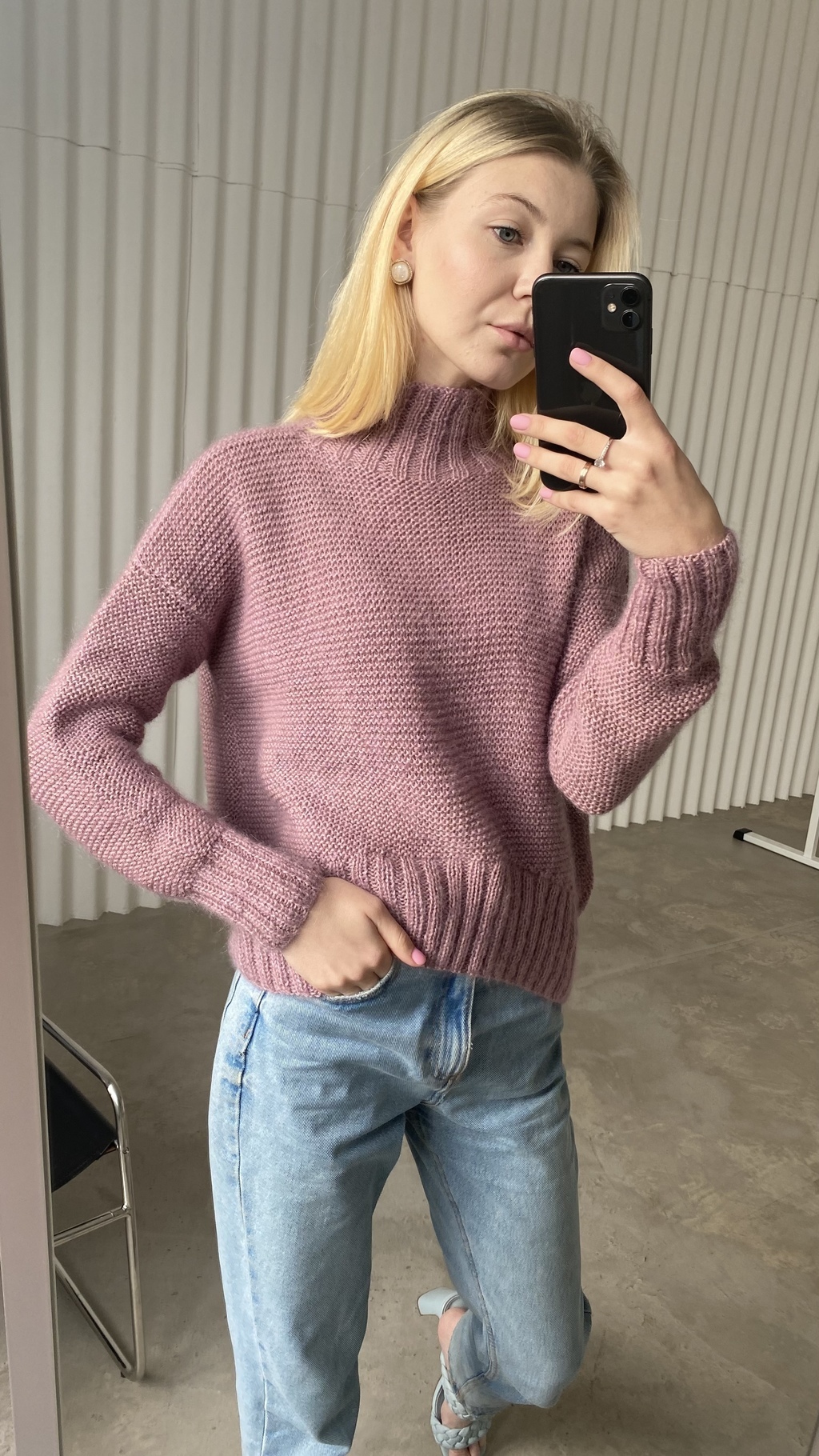 Свитер "Альпы" чайная роза