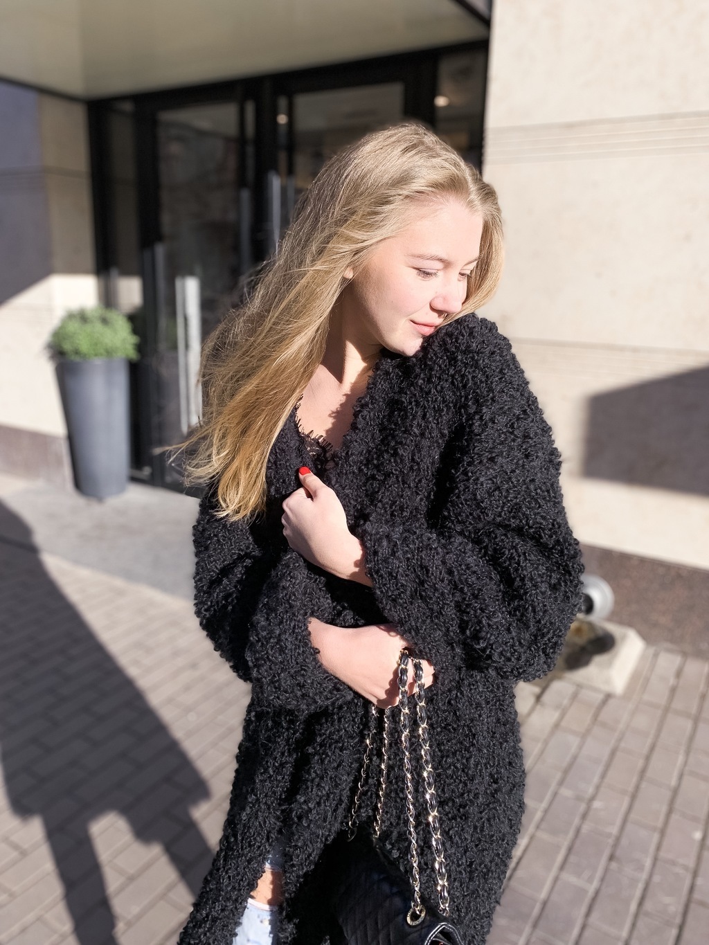 Кардиган "Букле" черный