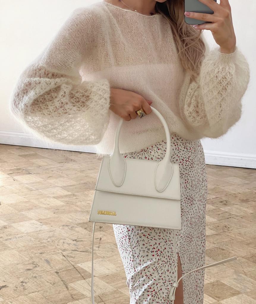 Свитер "Ажур" молочный