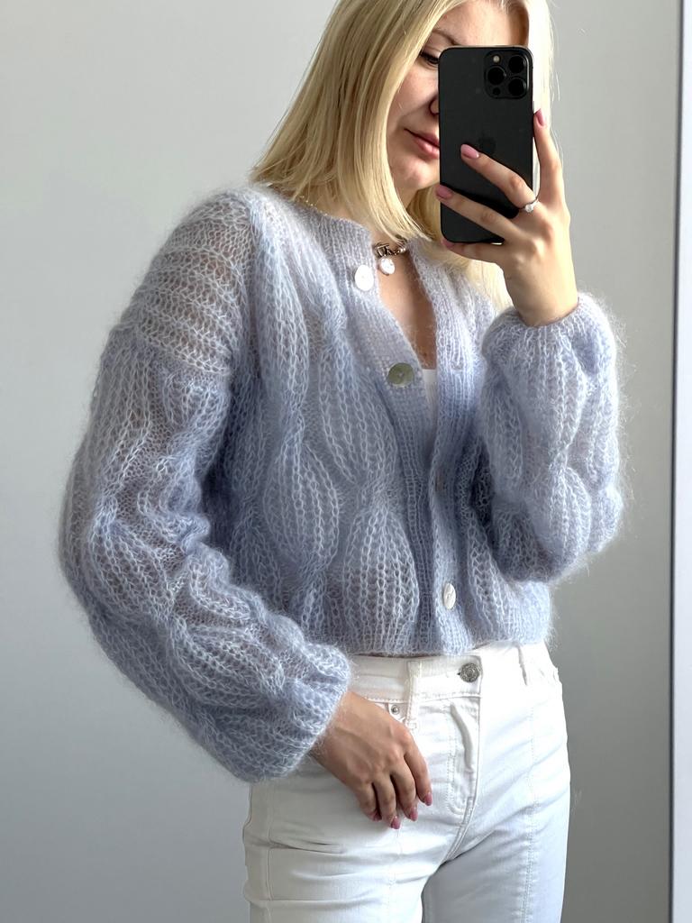 Кардиган "Перламутр" небесный