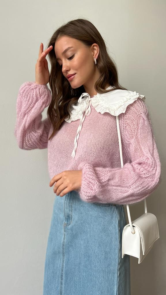 Свитер "Лилия" розовый