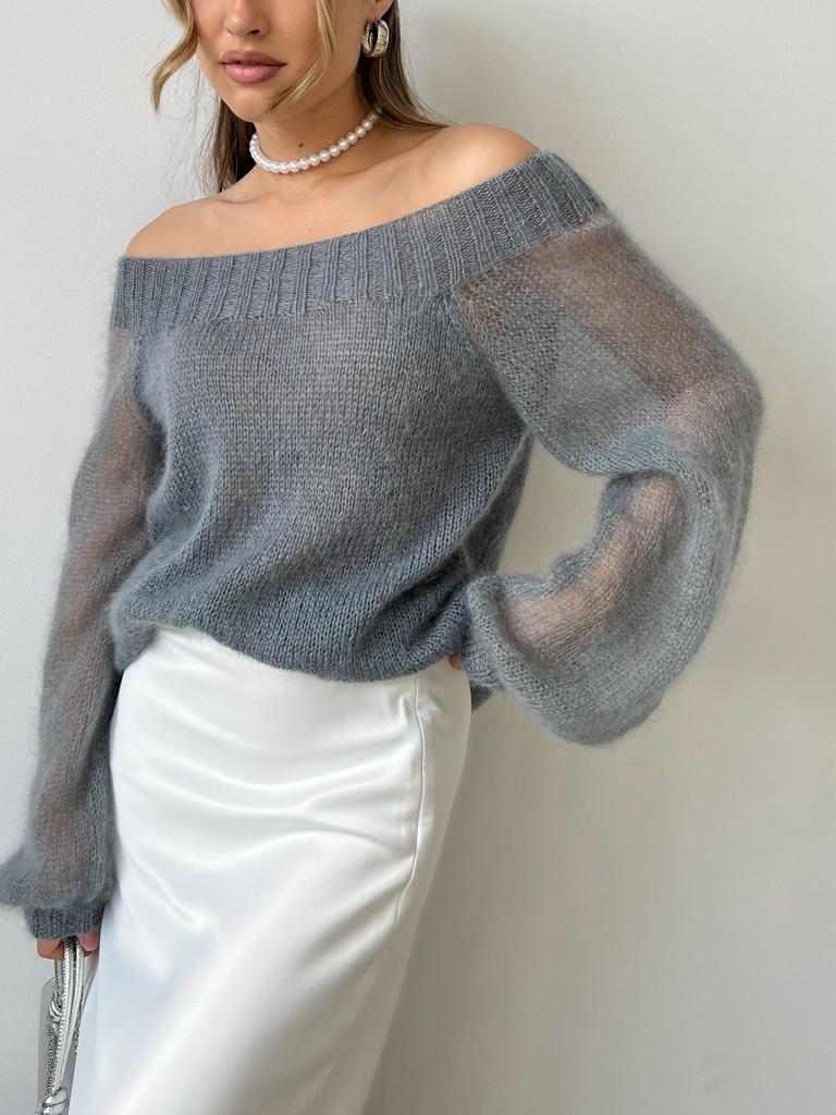 Свитер "Лотос" серый