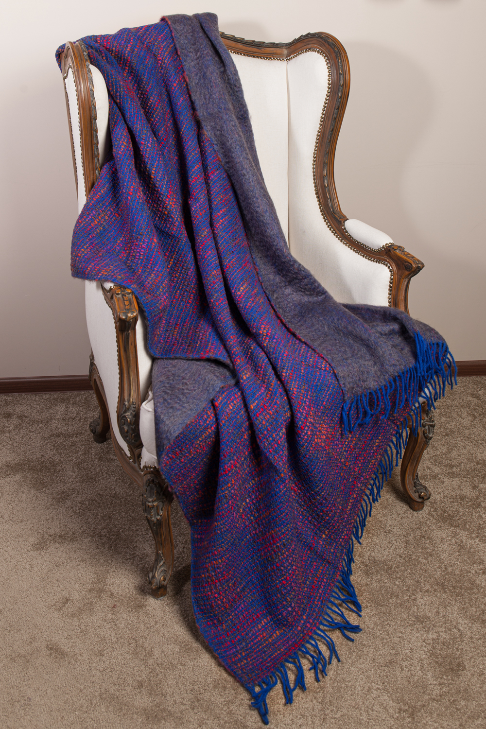 Плед из шерсти и мохера